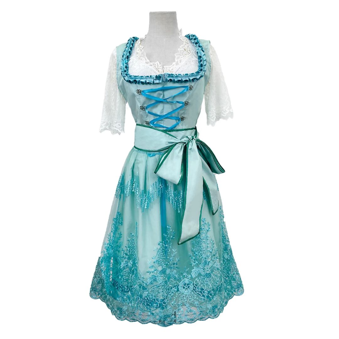 Traditionelles Dirndl Blau | Damen Trachtenkleid Große Größen 2