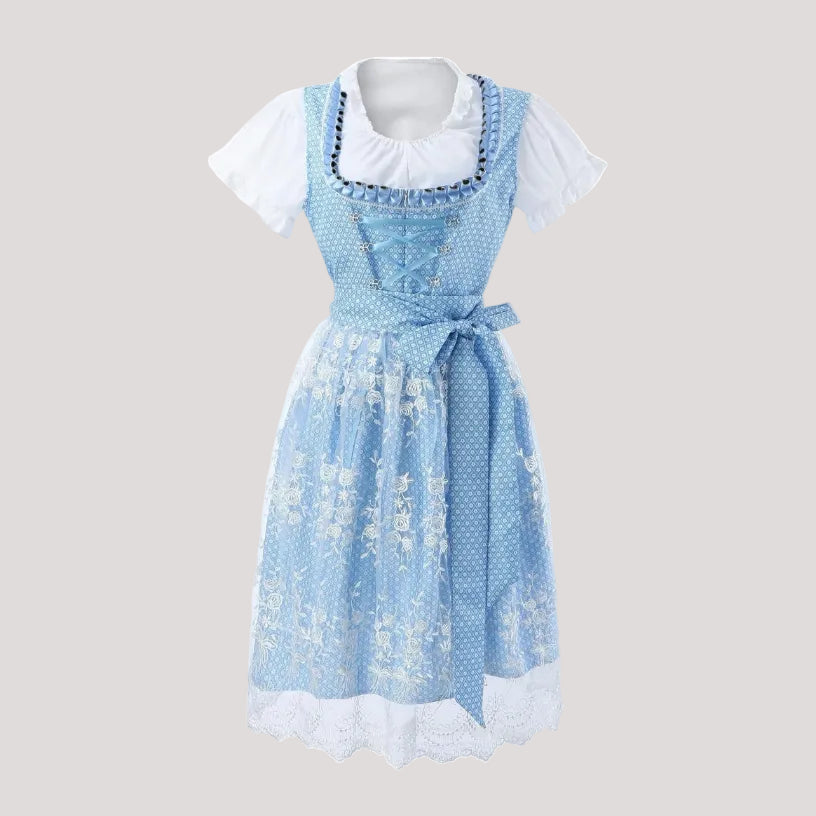 Traditionelles Dirndl Damen | Tailliertes Trachtenkleid mit Bluse 1