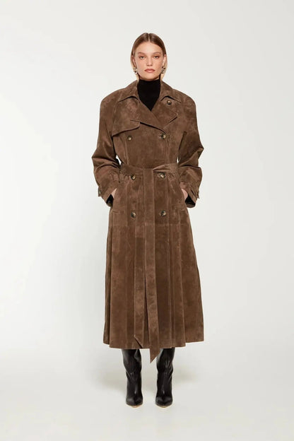 Trenchcoat Damen Tailliert mit Gürtel Klassisch Elegant 6