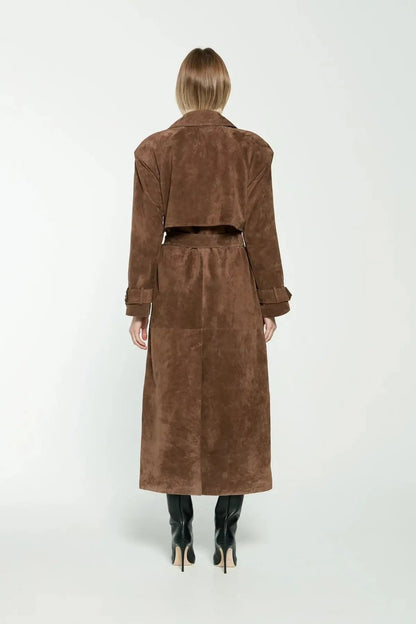 Trenchcoat Damen Tailliert mit Gürtel Klassisch Elegant 7