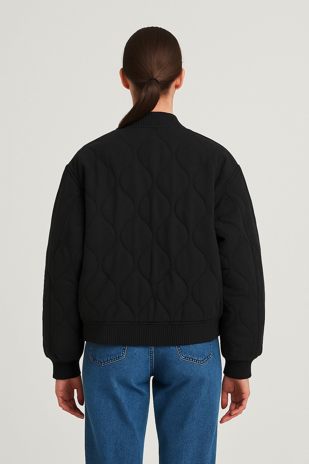 Übergangsjacke Damen Steppjacke mit Druckknöpfen und Pattentaschen 5