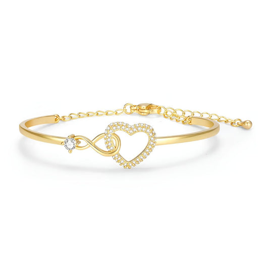 Unendlichkeit | Mutter-Tochter-Armband aus Weißgold und Gold 0