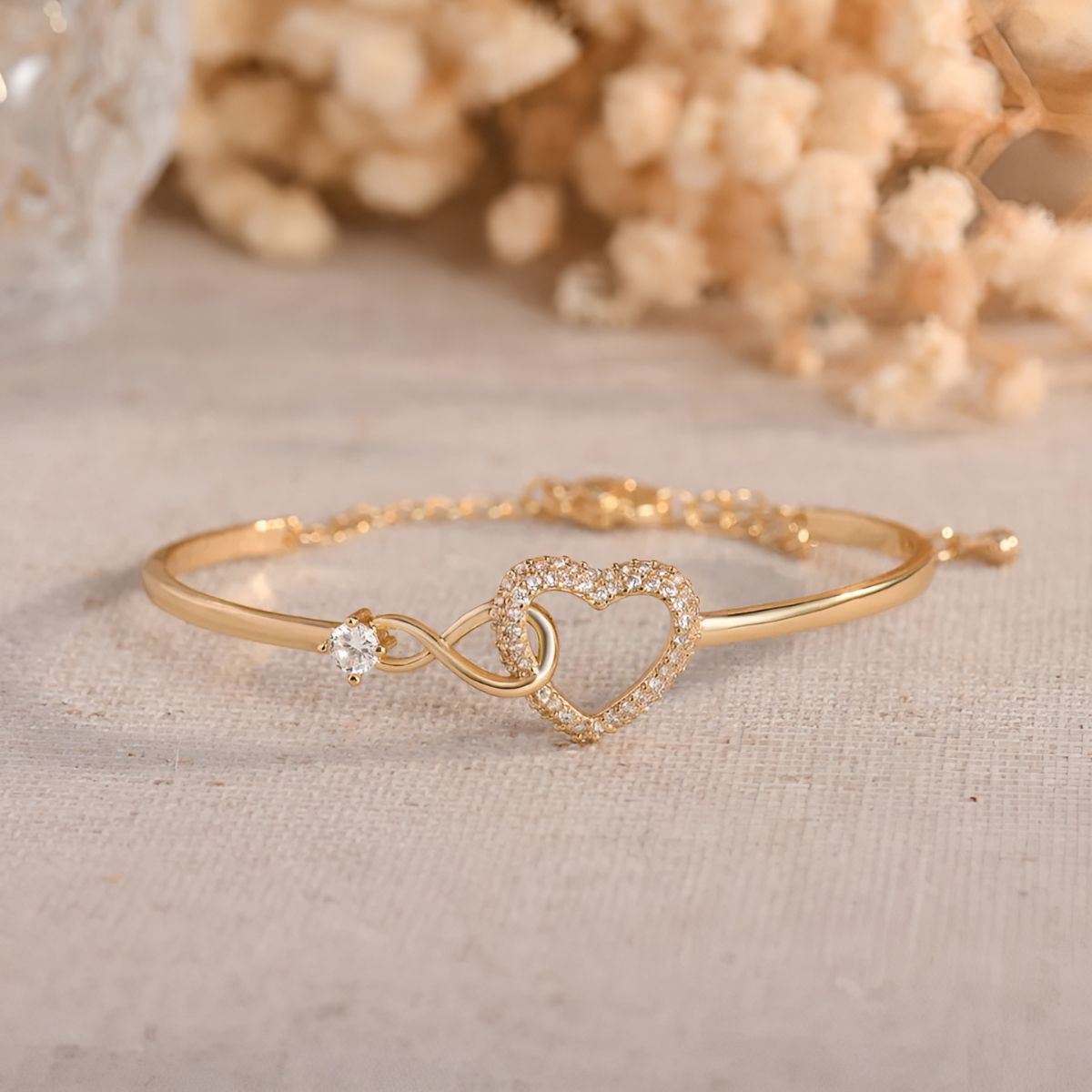 Unendlichkeit | Mutter-Tochter-Armband aus Weißgold und Gold 3