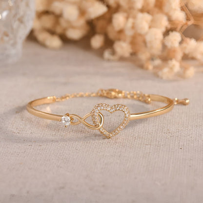 Unendlichkeit | Mutter-Tochter-Armband aus Weißgold und Gold 3