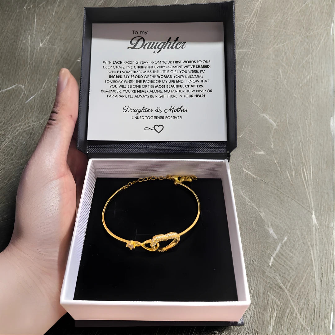 Unendlichkeit | Mutter-Tochter-Armband aus Weißgold und Gold 6