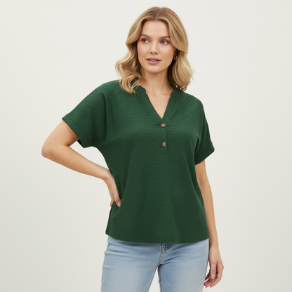 V-Ausschnitt Top Damen | Lässiges Oberteil für Damen
