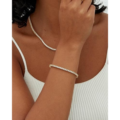 Valeria | Tennisarmband mit Moissanit und Vergoldung 1