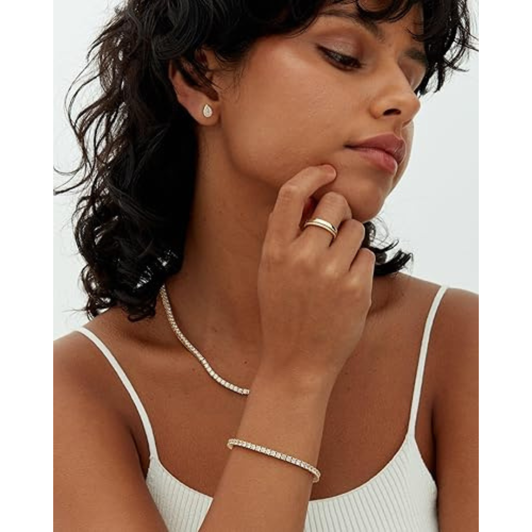 Valeria | Tennisarmband mit Moissanit und Vergoldung 2