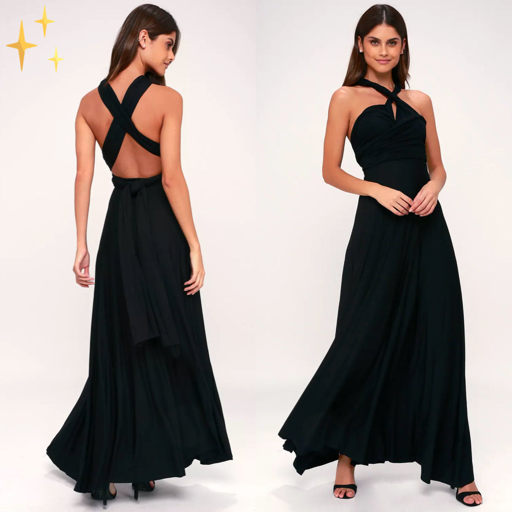 Vielseitiges Wickelkleid Multiway Design | Damenkleid 10