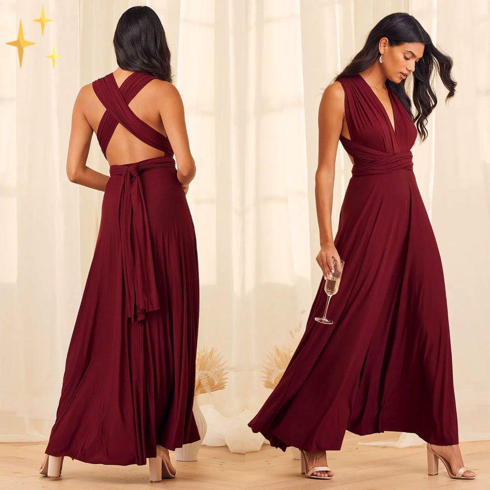 Vielseitiges Wickelkleid Multiway Design | Damenkleid 11