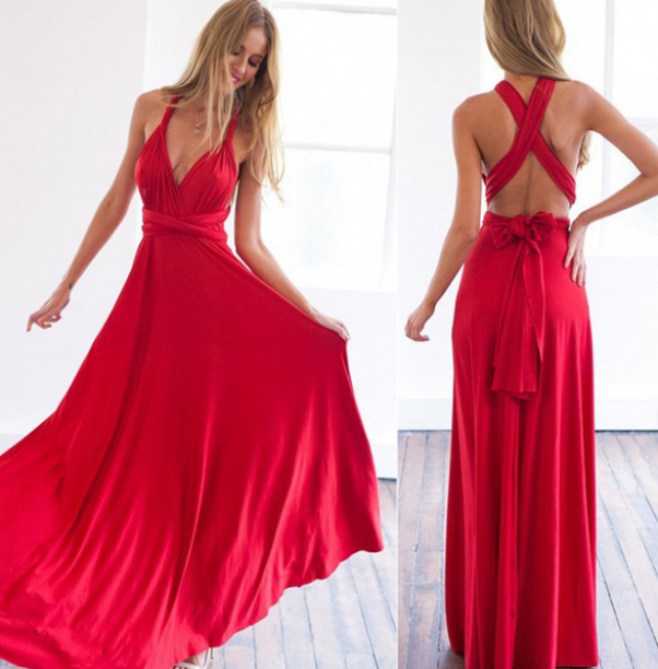 Vielseitiges Wickelkleid Multiway Design | Damenkleid 15
