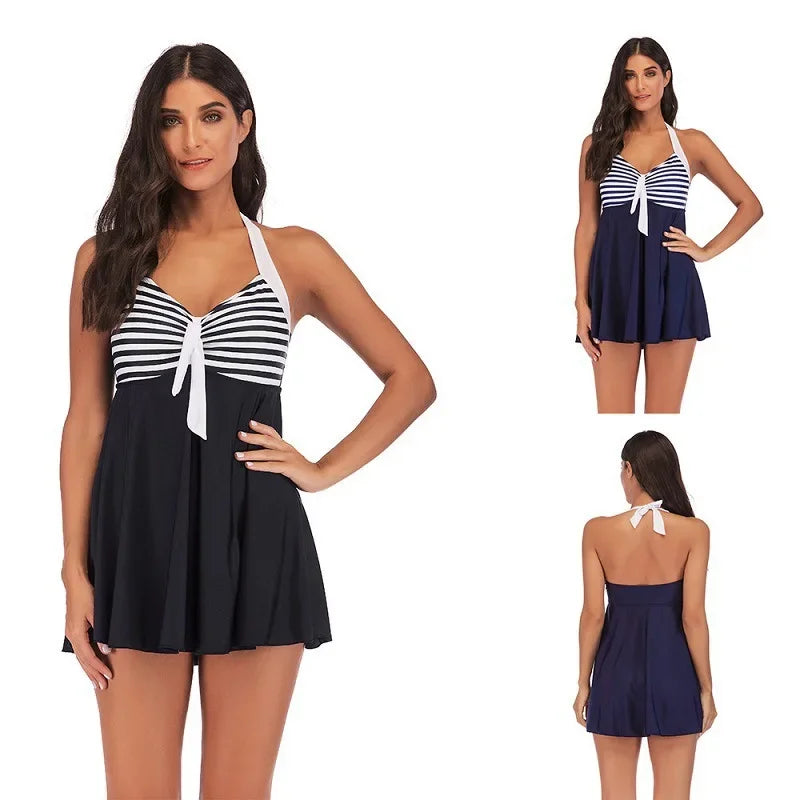 Vintage Badeanzug mit Kleid | Tankini Damen für Strand und Pool 1