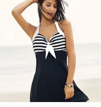 Vintage Badeanzug mit Kleid | Tankini Damen für Strand und Pool 3