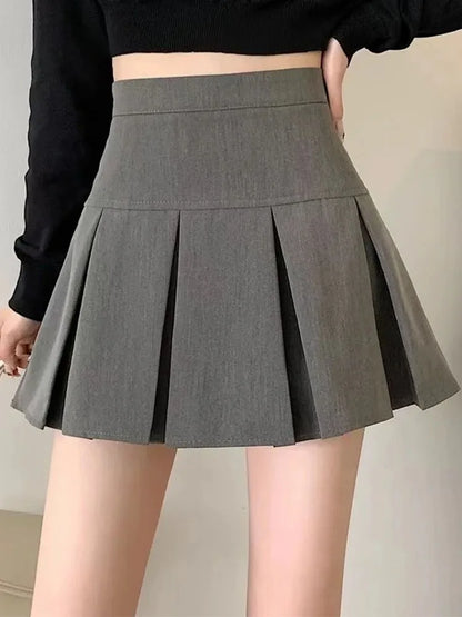 Vintage Grauer Faltenrock | Mini Rock für Frauen Kawaii Stil 6
