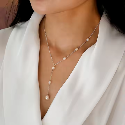 Vintage Perlenohrringe mit Tropfenanhänger | Eleganter Schmuck 0