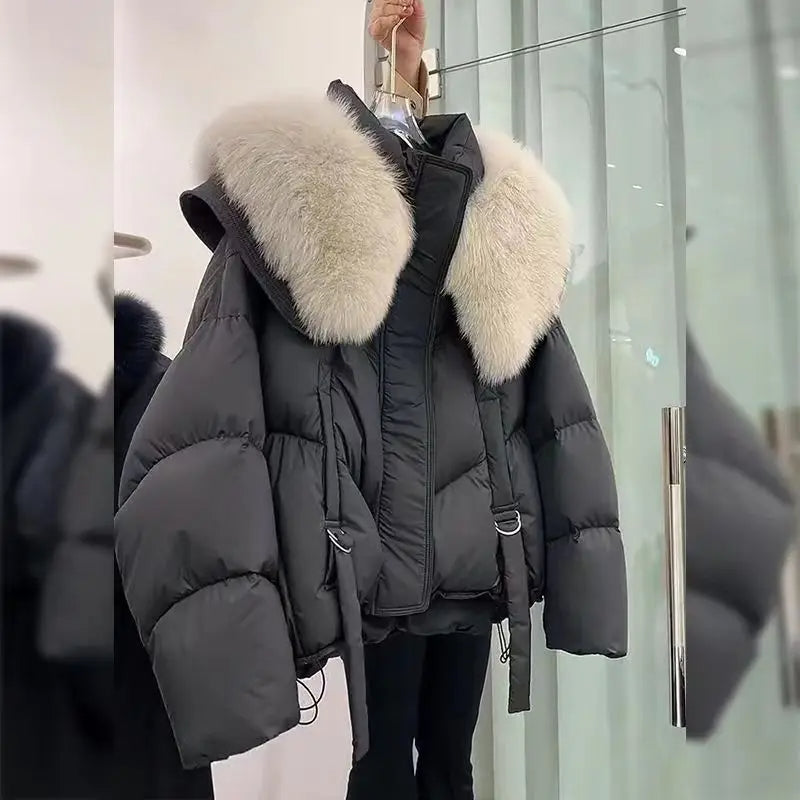 Viviana | Leichte Steppjacke Damen mit Kunstfellkragen 2