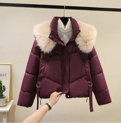 Viviana | Leichte Steppjacke Damen mit Kunstfellkragen 3