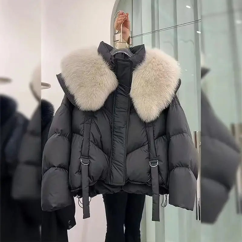 Viviana | Leichte Steppjacke Damen mit Kunstfellkragen 5