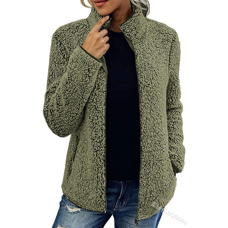 Weiche Fleecejacke Damen | Warm Mit Reißverschluss 4