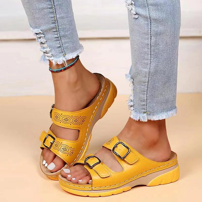 Weiche Leder Sandalen Damen | Sommerschuhe für Alltag 2