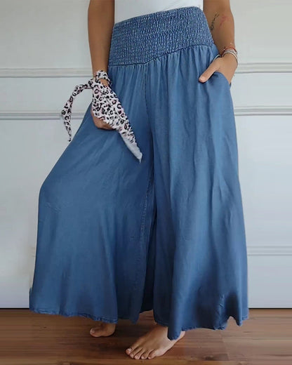Weite Damenhose mit Smock-Bund | Fließend & Lässig 2