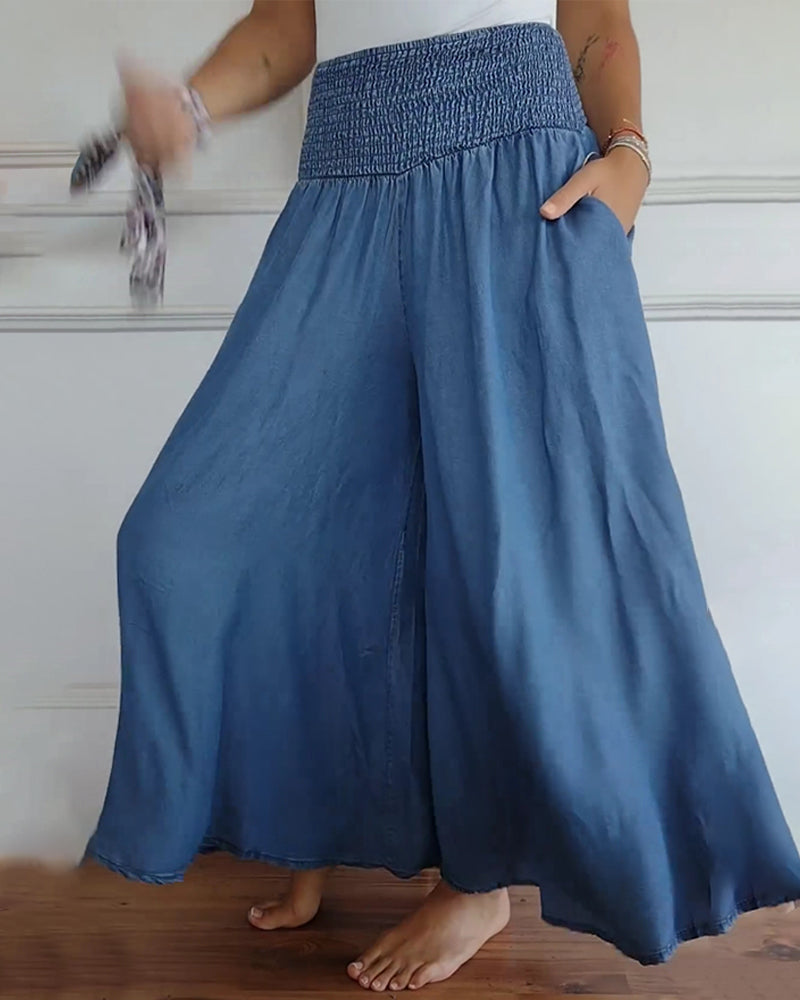 Weite Damenhose mit Smock-Bund | Fließend & Lässig 4