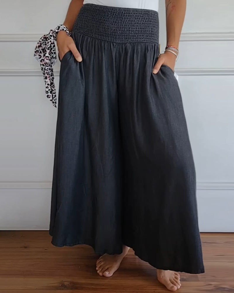 Weite Damenhose mit Smock-Bund | Fließend & Lässig 5