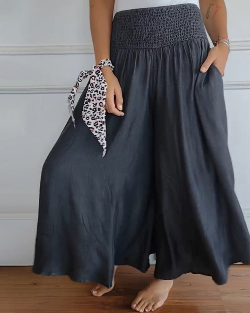 Weite Damenhose mit Smock-Bund | Fließend & Lässig 6