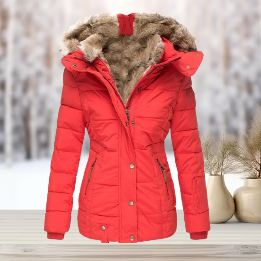 Wintersteppjacke Damen | Taillierte Jacke mit Abnehmbarer Kapuze 5