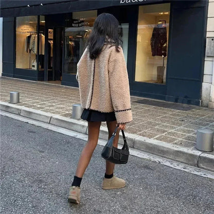Zweifarbige Damenjacke | Fleecejacke für kalte Tage 1