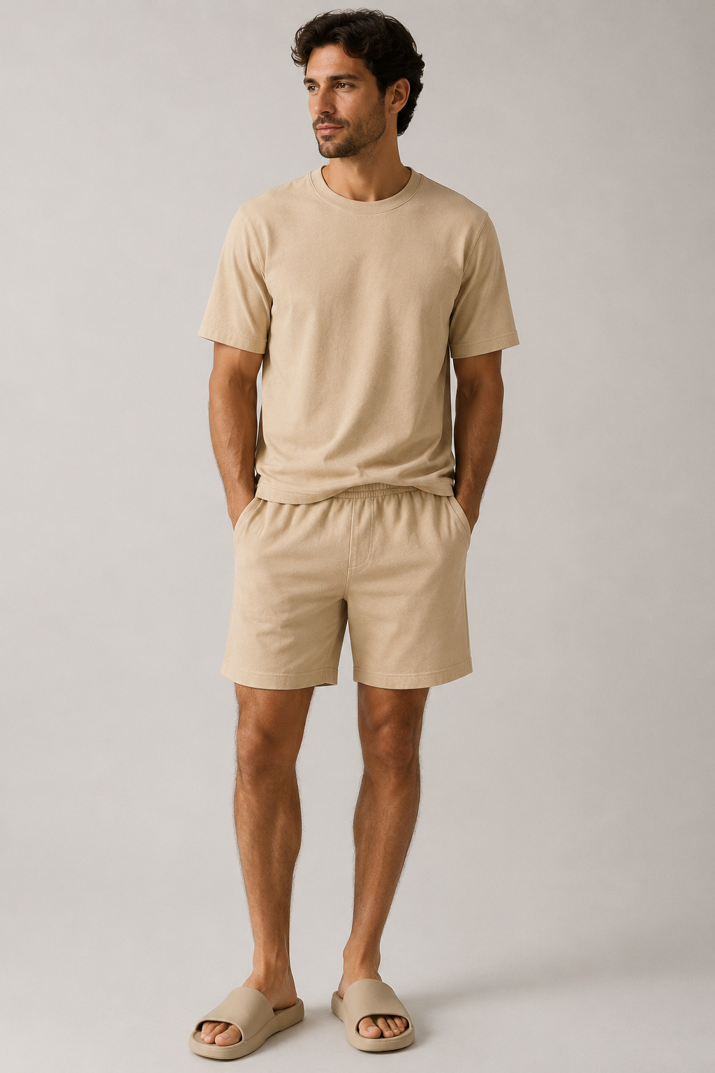 Zweiteiliges Herren Shorts-Set | Lässiges T-Shirt und Shorts 1