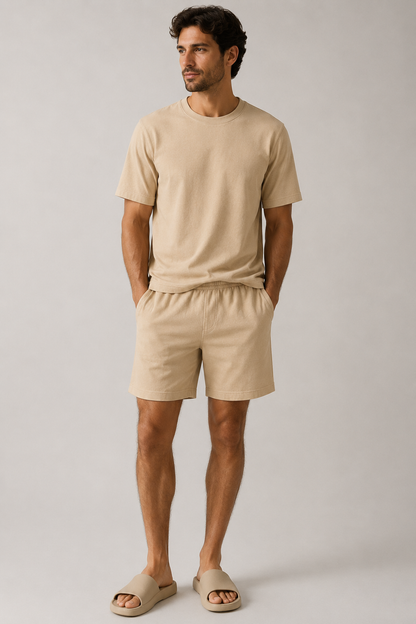 Zweiteiliges Herren Shorts-Set | Lässiges T-Shirt und Shorts 1